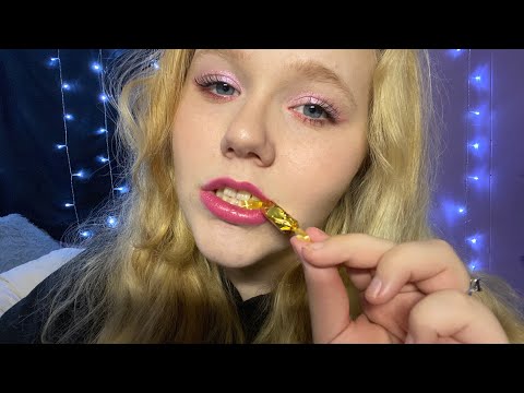 |ASMR| mouth sounds- chewing/eating a piece of candy