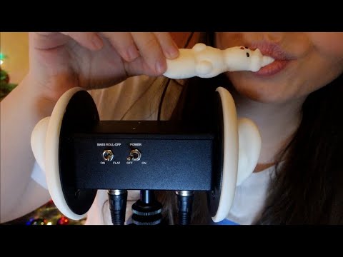 ASMR XMAS TRIGGER WORDS MARSHMALLOW CHEWY EATING SOUNDS