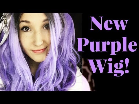 ASMR - PURPLE HAIR! ~ Trying Ombre Purple Wig | Crinkles, Hair Brushing & More! ~