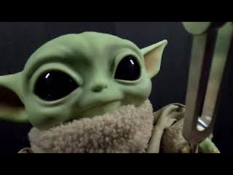 Baby Yoda Personal Attention Scratchy Fabric and Tuning Fork Sounds ASMR