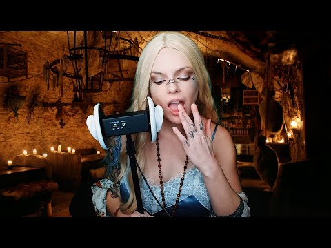 ASMR Vampire Maiden Eats An Apple | Ear to Ear 3 Dio Mic