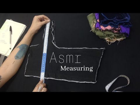 ASMR MEASURING | medindo roupas | poucos sussurros para relaxar e dar sono