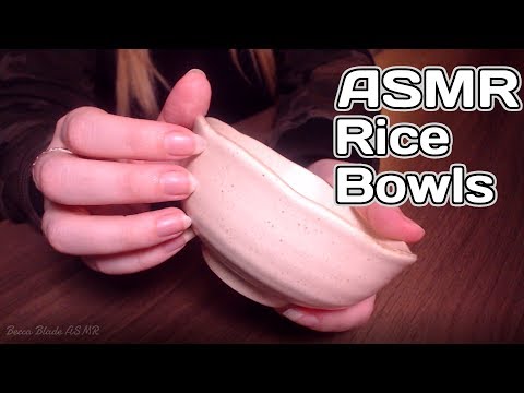 ASMR Rice Bowls *Tapping/Scratching* 🍚🍚