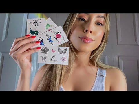 ASMR Giving You Fake Tattoos (personal attention)