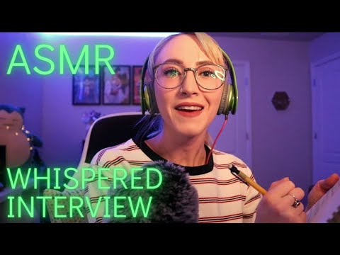 ASMR - Interviewing You For An ASMR Article (whisper, writing sounds)