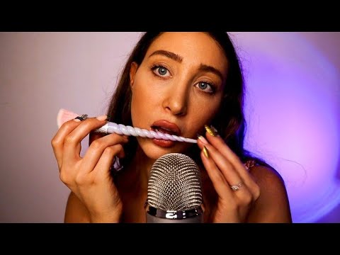 ASMR SPIT PAINT AND MOUTH SOUNDS WITH BRUSHES