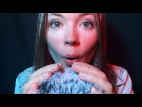 ASMR Brain Massage With Fluffy Mic Cover and Close-Up Whispers