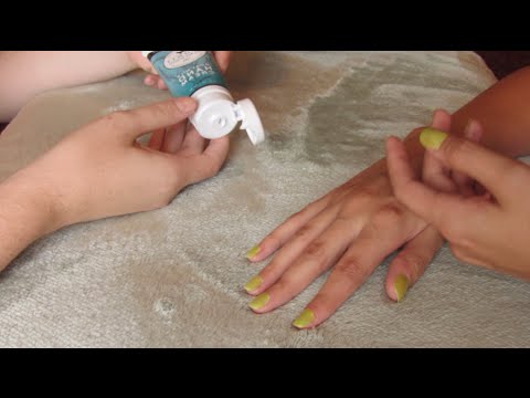 ASMR Massage: How-To Hand Massage & Nail Painting (3D Sound, HD) Soft Spoken