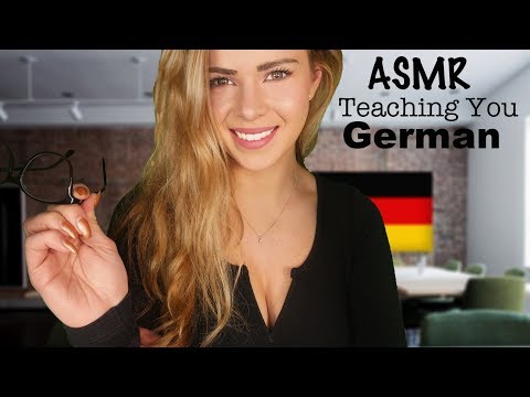 ASMR TEACHING YOU GERMAN (Whispers, Ear to Ear, Teacher)