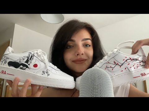 ASMR showing you my custom made air forces