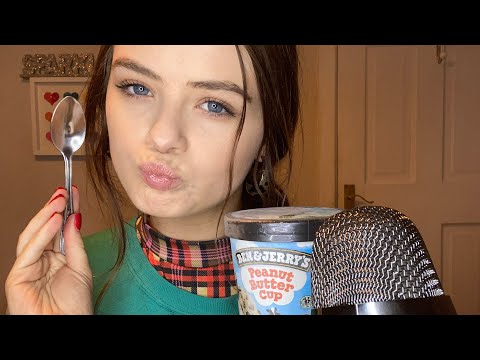 ASMR ~ Whispered Q&A and Ice Cream Eating (Channel’s First Birthday 🎂 )