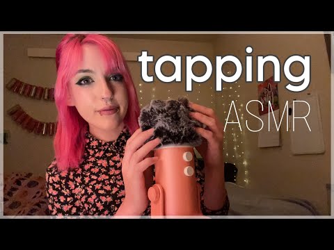 ASMR Tapping ~metal, glass, mic petting~