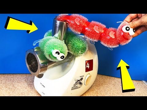 MEAT GRINDER VS SLIME WORMS (EXPERIMENT)