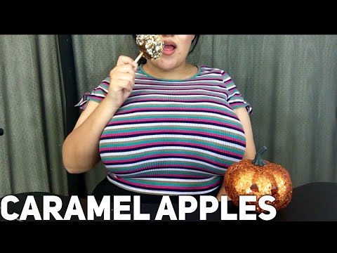Eating A Caramel Apple - ASMR - Chewing/Smacking Sounds