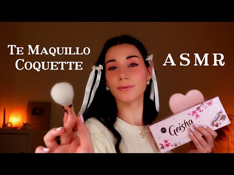 ASMR 💗 TE MAQUILLO 💄🎀 Coquette 💝 en San Valentín SOFT SPOKEN