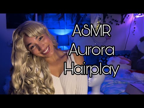 ASMR Luxurious Aurora Wig Gives You Tingles! | hair play + unboxing sounds  + nail tapping