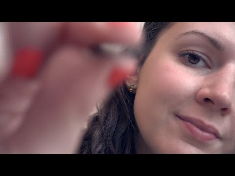 ASMR Plucking yo face - Up close and personal