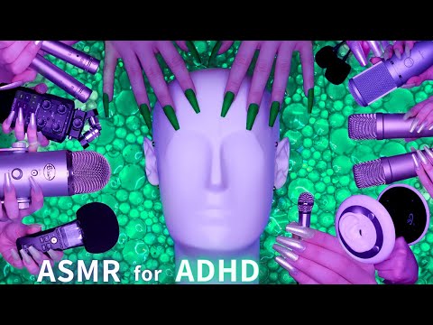 ASMR for ADHD 💚Changing Triggers Every Few Seconds😴 Scratching , Tapping , Massage & More No Talking