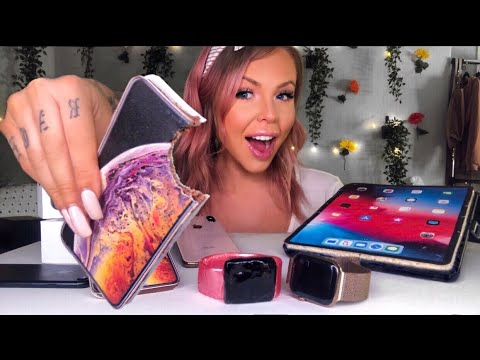 ASMR EDIBLE APPLE MAC PRODUCTS (FAKE) IPHONE X, IPAD, APPLE WATCH MUKBANG 먹방 EATING SHOW PRANK