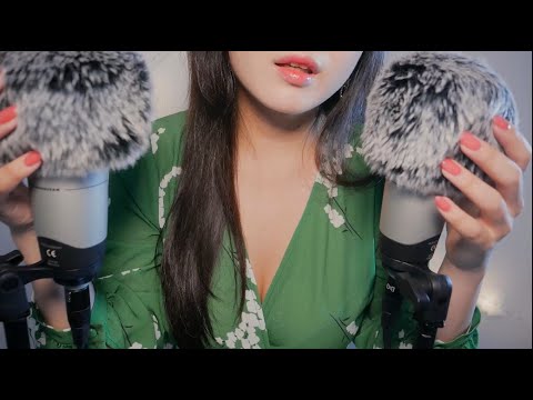ASMR Gentle  Fluffy Mic Brushing & “Good Night” Whispers in Different Languages