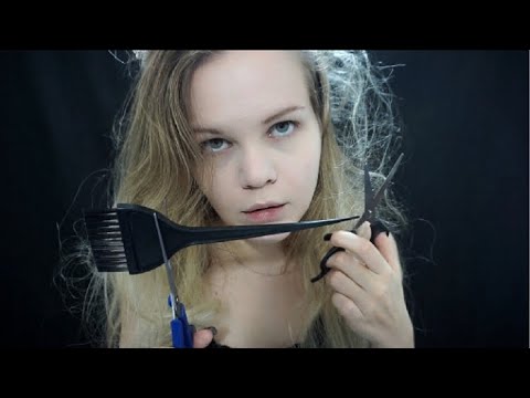 Asmr | Fast and Crazy Haircut | Inaudible Whispering | Brushing