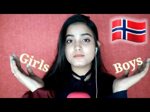 ASMR Saying Top Norwegian Girls & Boys Names Trigger