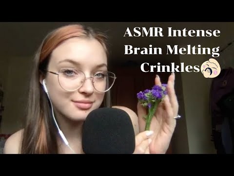 ASMR Intense Crinkles with a Real Flower 🌸 Will give you Tingles down your back😌