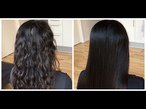 ASMR Relaxing Hair Brushing and Straightening (From Curly to Straight Hair) 💆🏽‍♀️