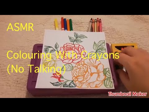 ASMR Colouring With Crayons(No Talking)