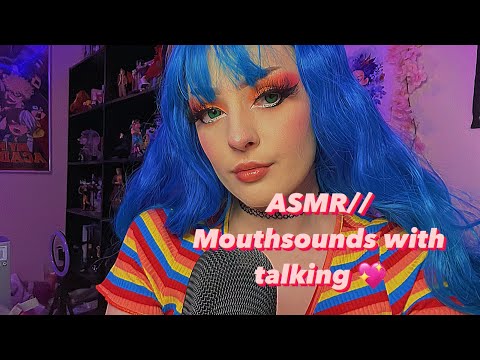 ASMR// Talking with Mouth sounds ( mouth sounds, kisses, chewing gum)