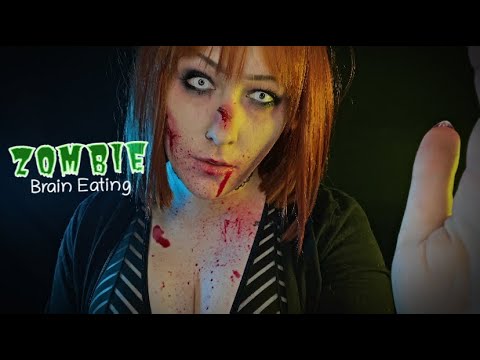 ASMR | Zombie Girl Eats Your Brains! (Ears)🧠🧟‍♀️