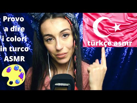 Italian try to speak Turkish 🇹🇷 the colors 🎨 Renkler/ Türkçe ASMR ITA