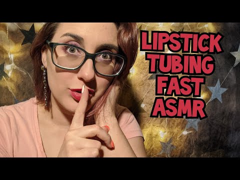 DO YOU Like IT?? ASMR Fast LIPSTICK TUBING | Lipstick Shaking in the Cap! ~ Mouth Watering Tingles