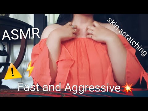 ASMR|FAST AND AGGRESSIVE SKIN SCRATCHING(no talking)⚠️⚡