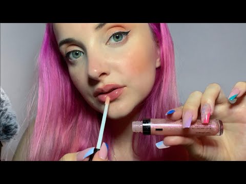 ASMR| 👄 LIPGLOSS APPLICATION + TINGLY MOUTH SOUNDS 💋