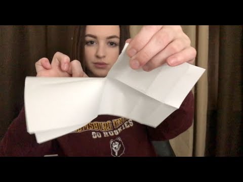 ASMR PAPER FOLDING AND RIPPING..TINGLES!!