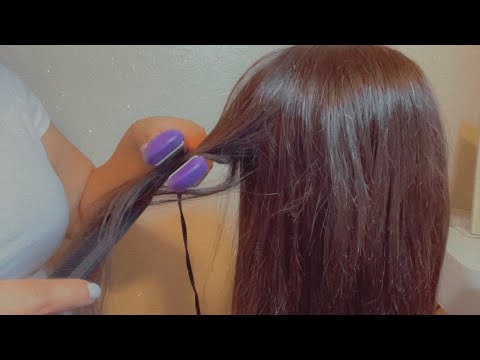 ASMR| Salon Roleplay: Straightening & brushing your hair- actual hair straightening 💆🏻‍♀️