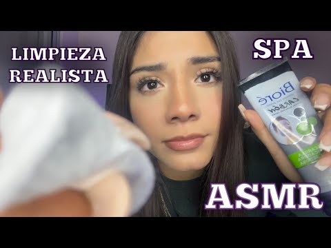 ASMR ESPAÑOL / Spa - LIMPIEZA FACIAL muy REALISTA | masajes en TODA tu CARITA
