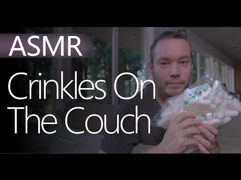 Crinkles On The Couch ~ ASMR/Binaural/Crinkles/Whispering