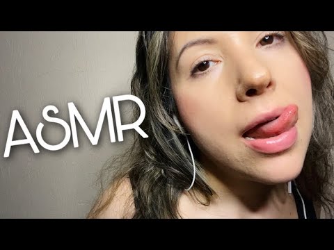 ASMR Spit Painting, Lens and Lip Licking (Fast to Slow) | ASMR Wet Mouth Sounds