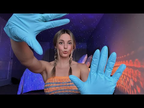ASMR | Latex Gloves HAND MOVEMENTS & SOUNDS For Sleep | Tongue Clicking