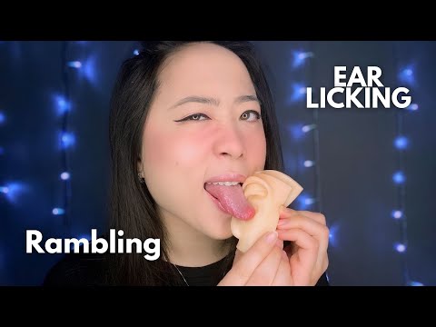 ASMR | Earhole Licking, Mouth Sounds, Whisper Ramble