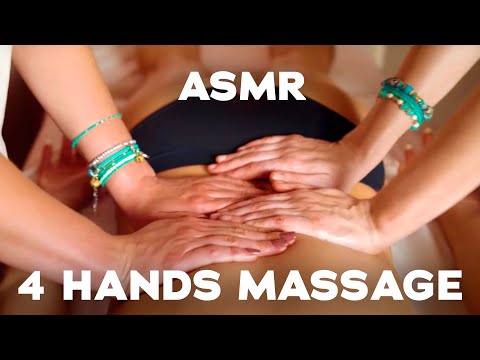 ASMR | MASSAGE | 4 hands asmr body massage no talking