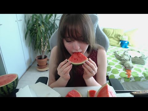 ASMR - watermelon eating - clean and crunchy