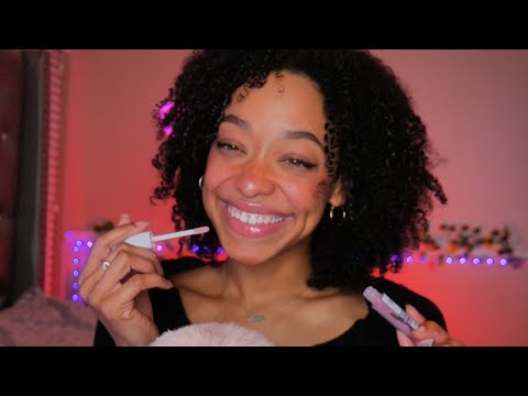 ASMR | Lipgloss Application (Mouth S💋unds) Teeth Tapping + Slow Hand Movements 💤