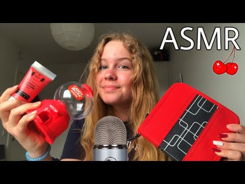 ASMR Red triggers! 🏓 Color series 🌈