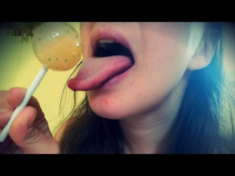 Big Lollipop Asmr - licking, sucking, tongue, wet mouth sounds