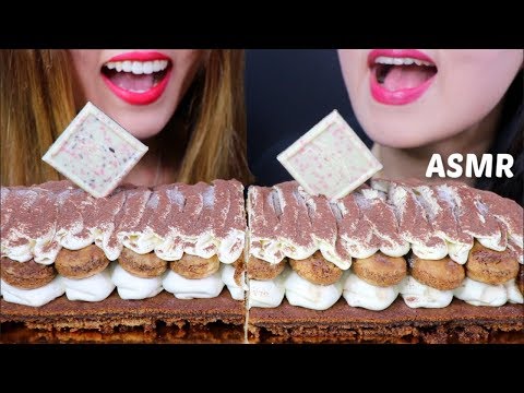 ASMR TIRAMISU CAKE 티라미수 케이크 리얼사운드 먹방 Chiramisu ケーキ ट्रिअमिसु | Kim&Liz ASMR