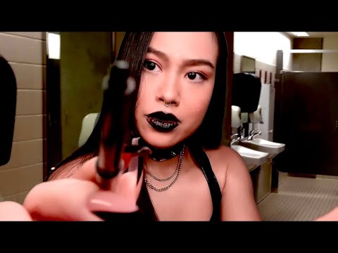 ASMR Goth Girl Befriends U Doing Your Hair + Makeup in School (Layered, Soft Gum Chewing Roleplay)🖤