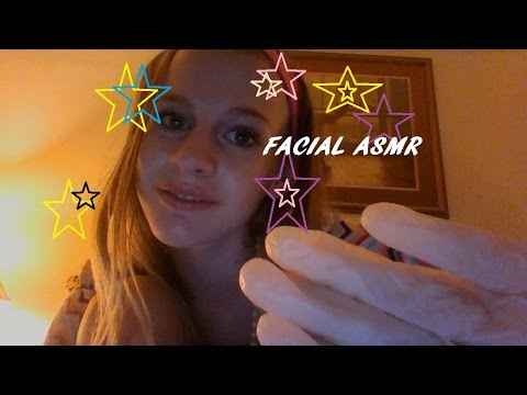 Facial & Moisturizing ASMR: rubber gloves, moisturizer, Facial massage stress relief Glass Tapping